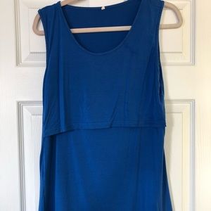 Blue Nursing Tank Top